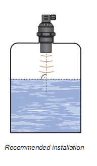 lắp đặt đúng cảm biến siêu âm đo mức nước