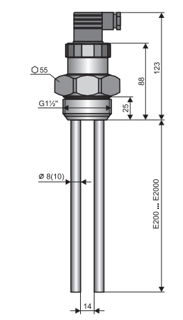 Thông số cảm biến đo mức axit CLM-36N-40